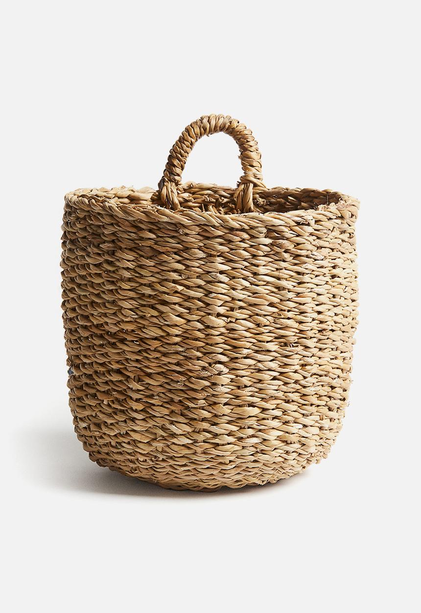 H&M - Small seagrass wall storage basket - beige