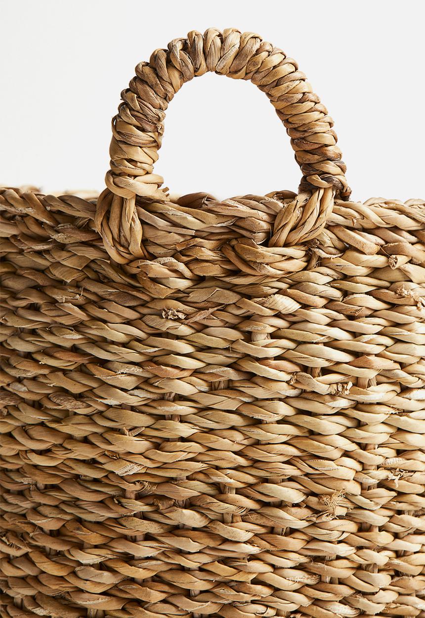 H&M - Small seagrass wall storage basket - beige