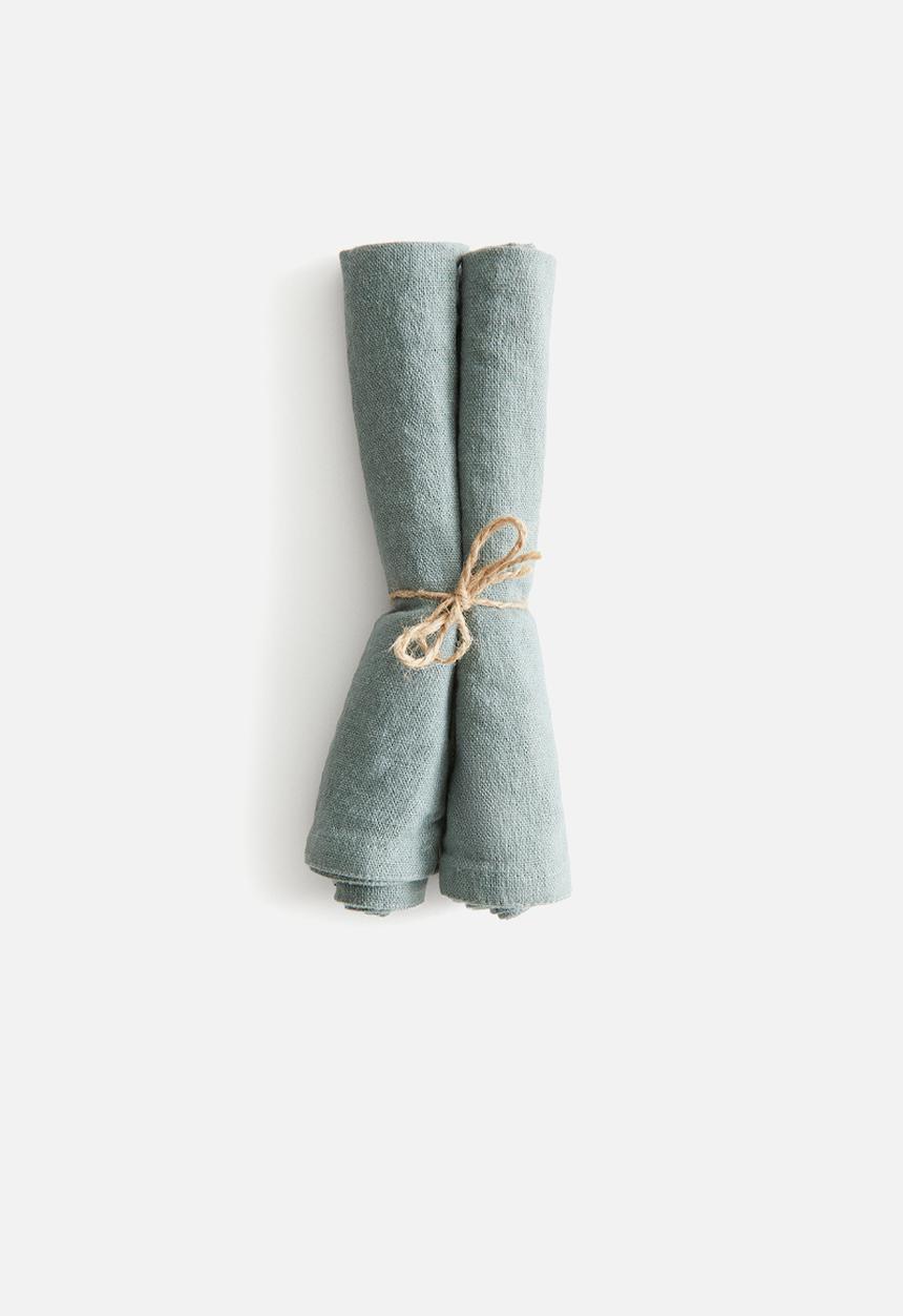 H&M - 2-Pack linen-blend napkins - green