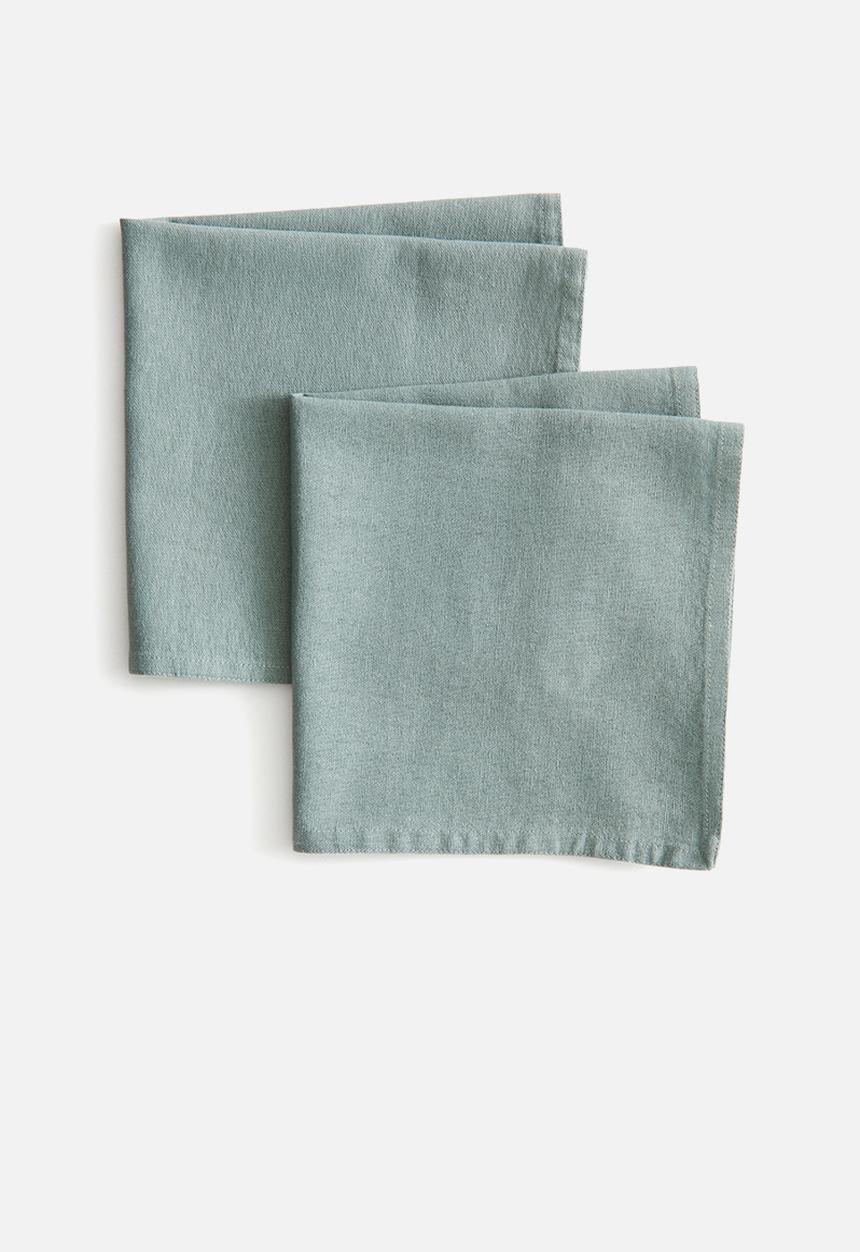 H&M - 2-Pack linen-blend napkins - green
