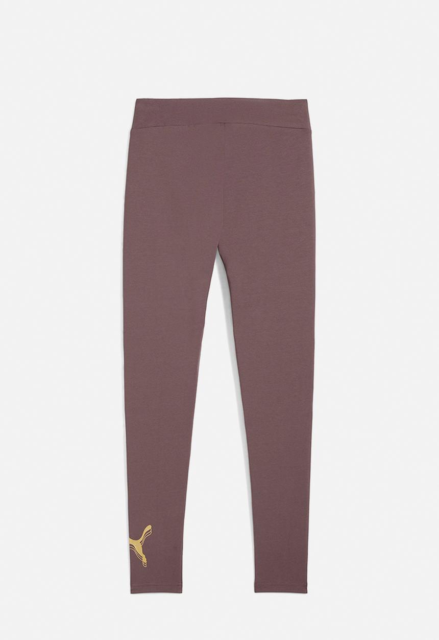 PUMA - ESS METALLIC Leggings W Raisin-metallic