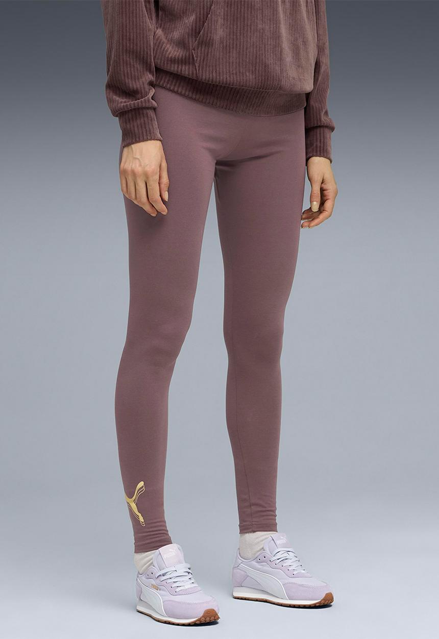 PUMA - ESS METALLIC Leggings W Raisin-metallic