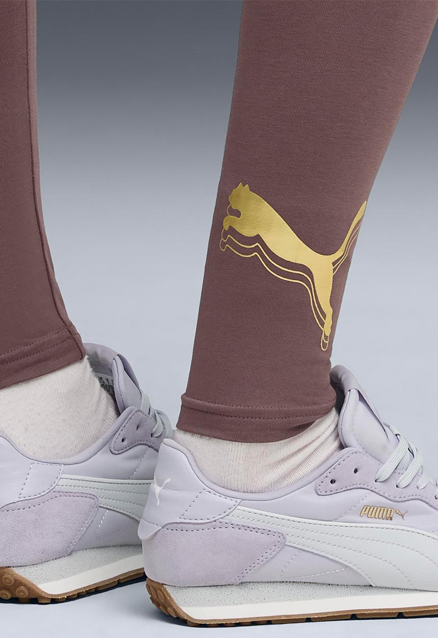 PUMA - ESS METALLIC Leggings W Raisin-metallic
