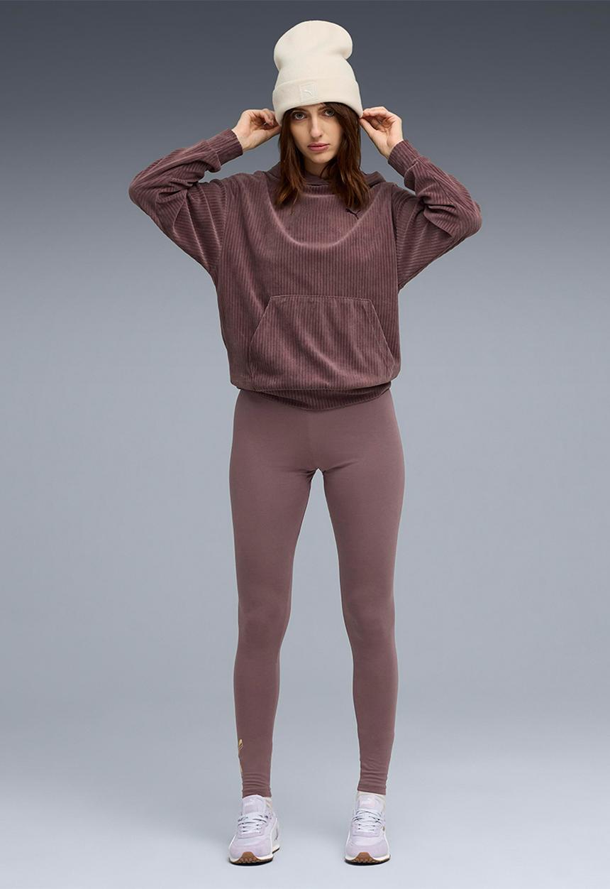 PUMA - ESS METALLIC Leggings W Raisin-metallic