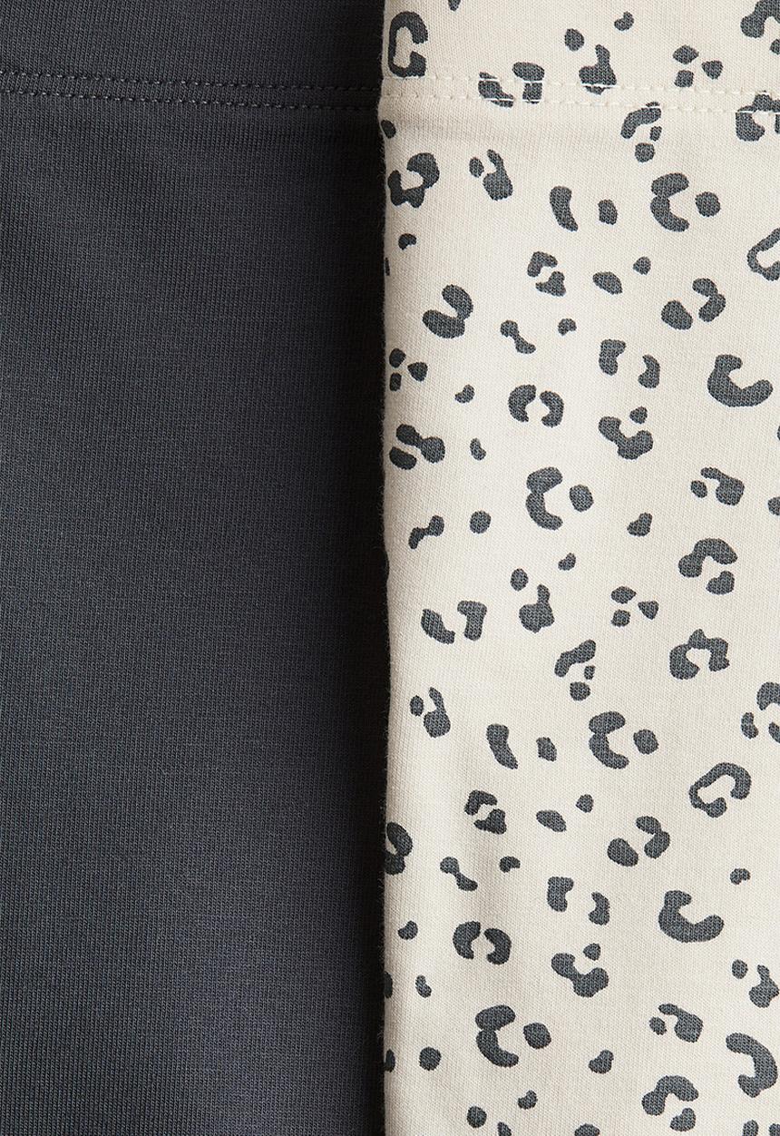 H&M - 2 pack cycling shorts - dark grey leopard-print 
