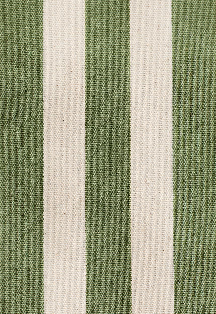 H&M - Outdoor cushion cover - khaki green/striped