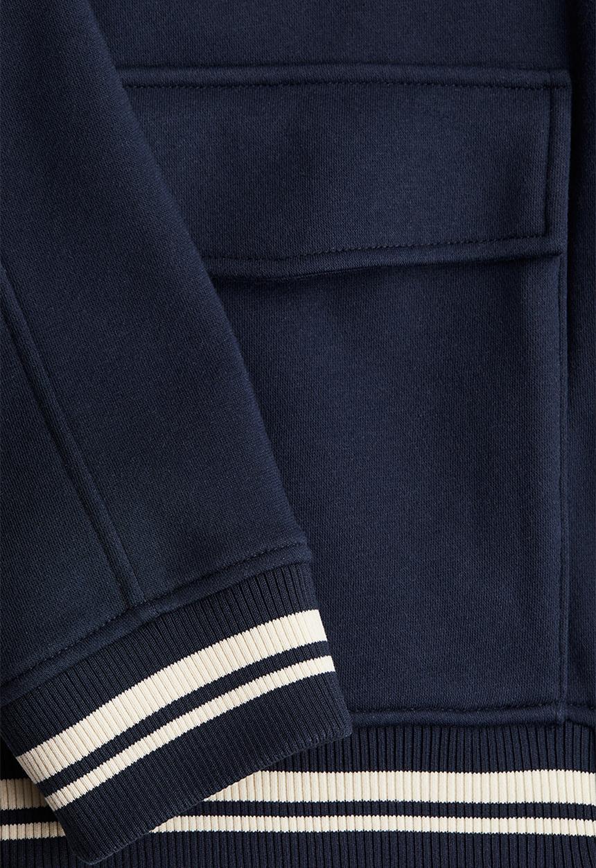 H&M - Sweatshirt baseball jacket - navy blue/c