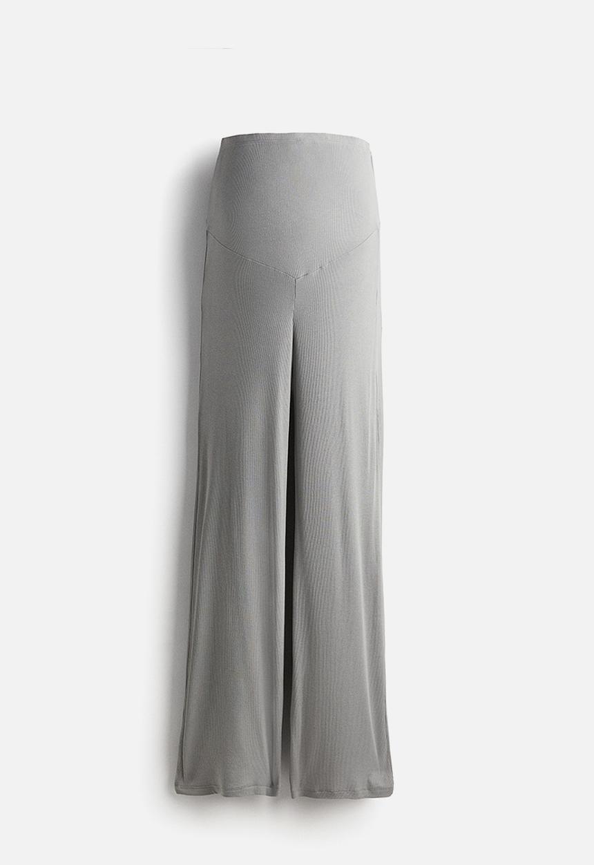 H&M - Mama before & after ribbed jersey trousers - grey