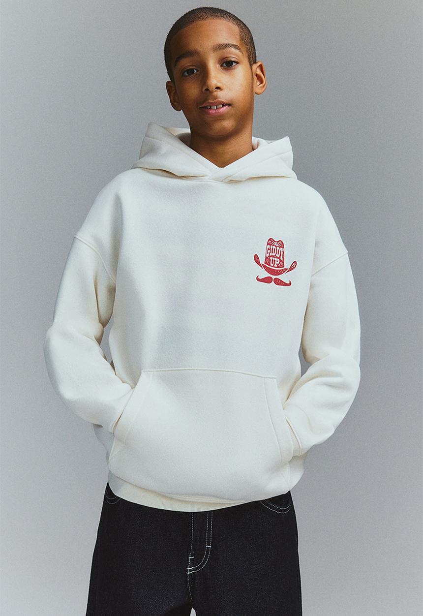 H&M - Hoodie - cream giddy up