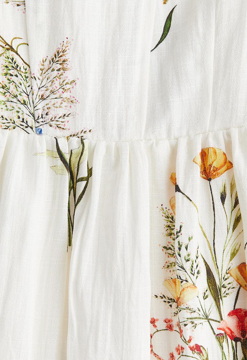H&M - Strappy midi dress - white floral