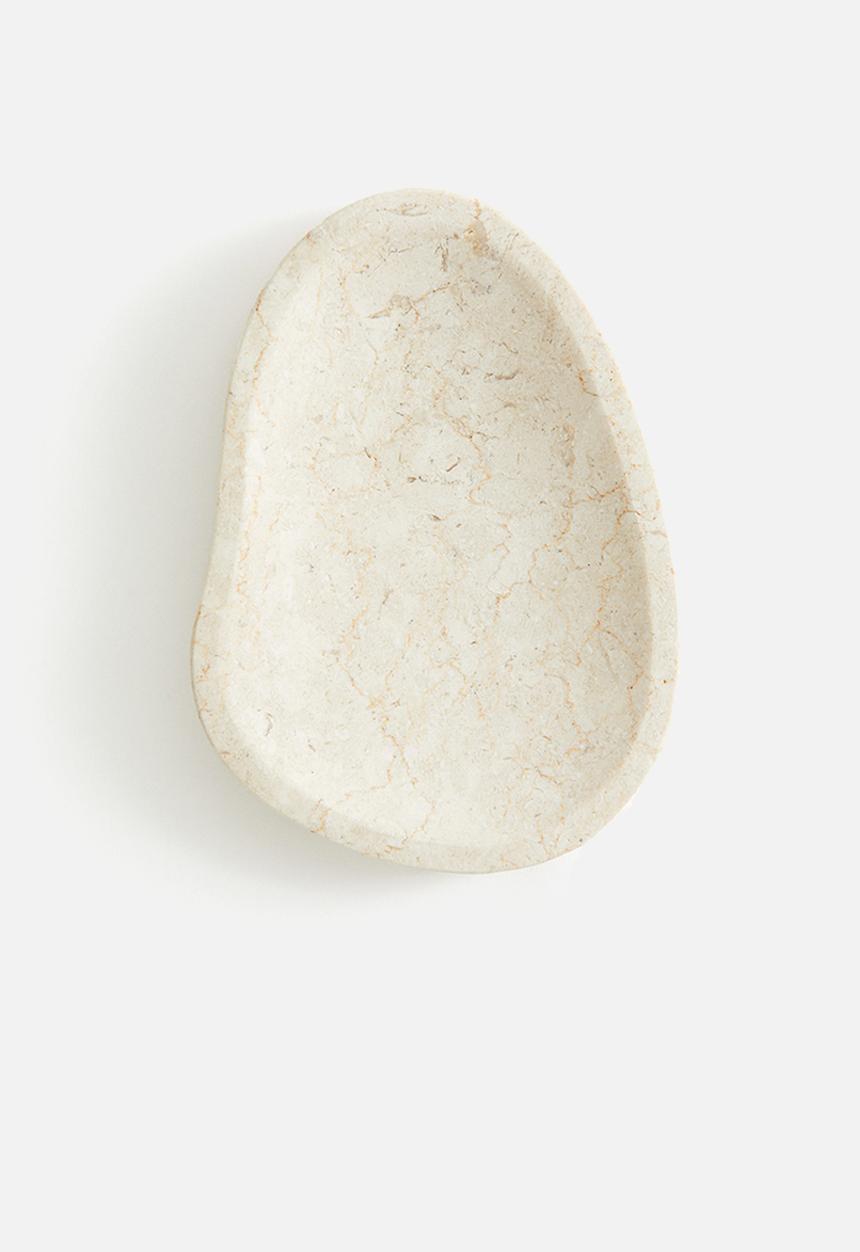 H&M - Small marble tray - light beige
