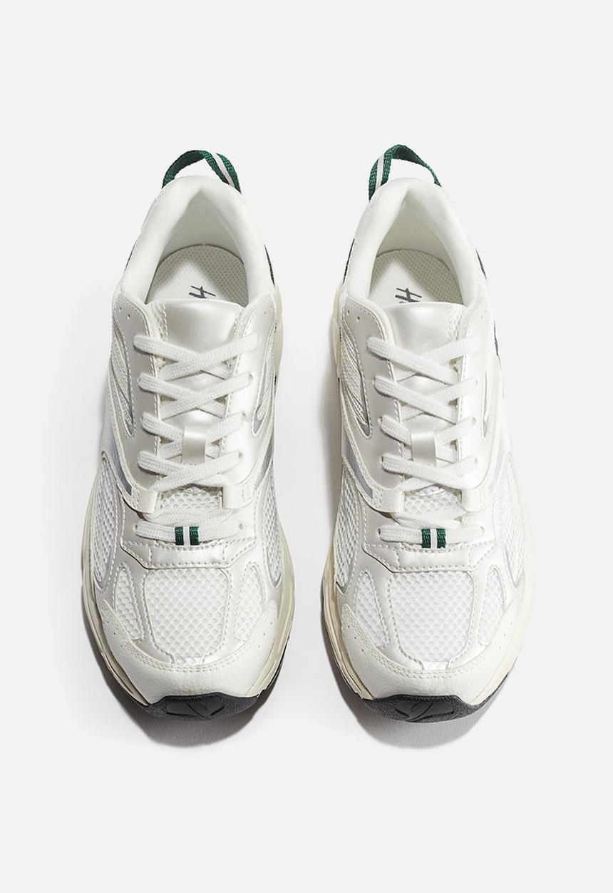 H&M - Chunky trainers - white & dark green