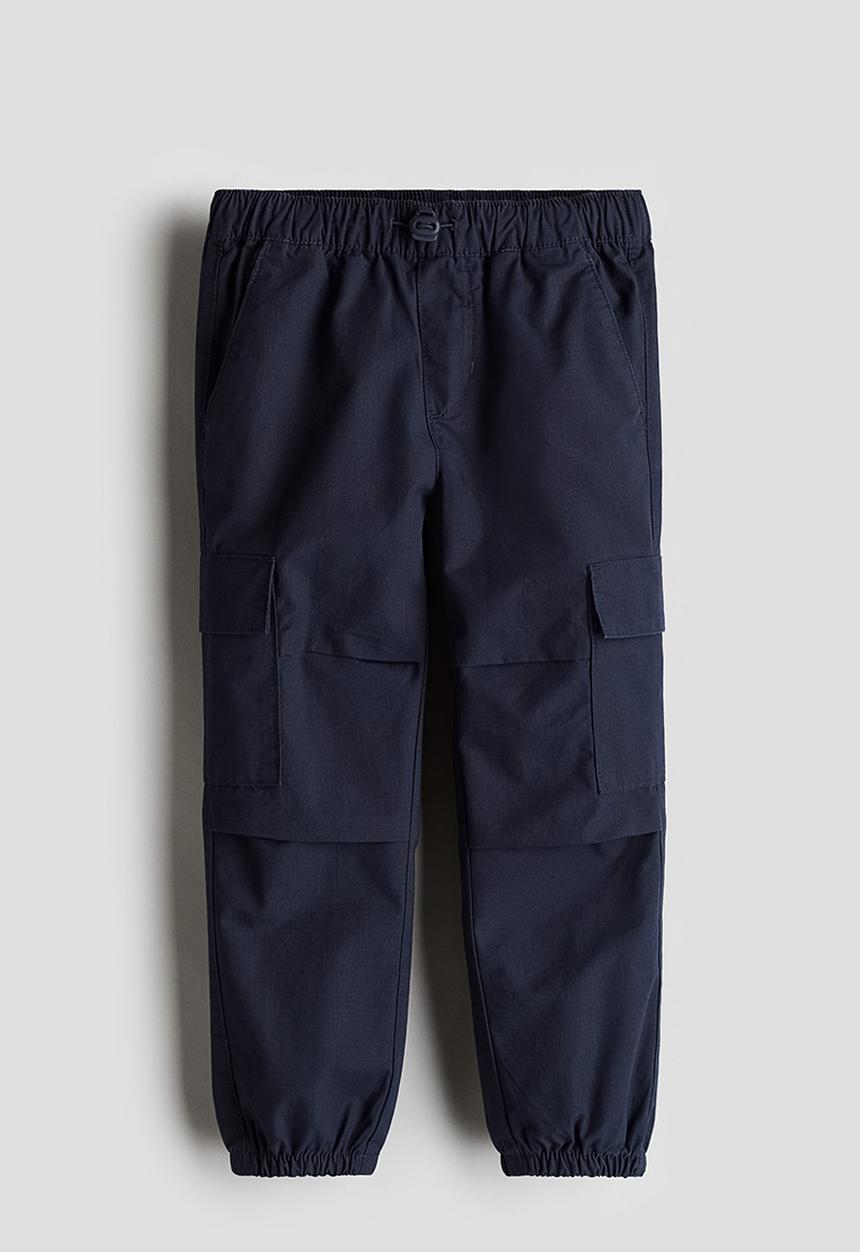 H&M - Cotton cargo trousers - navy blue