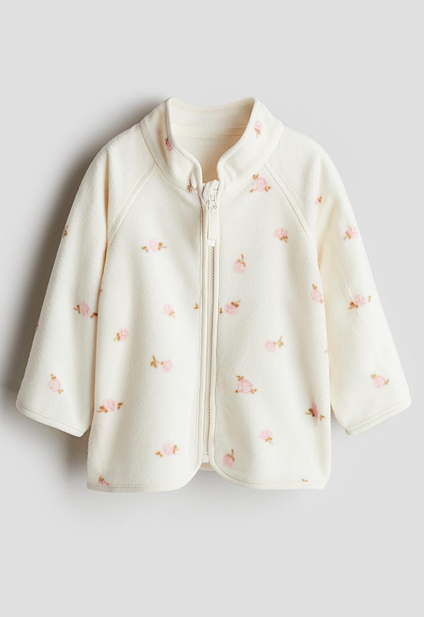 H&M - Fleece jacket - cream floral