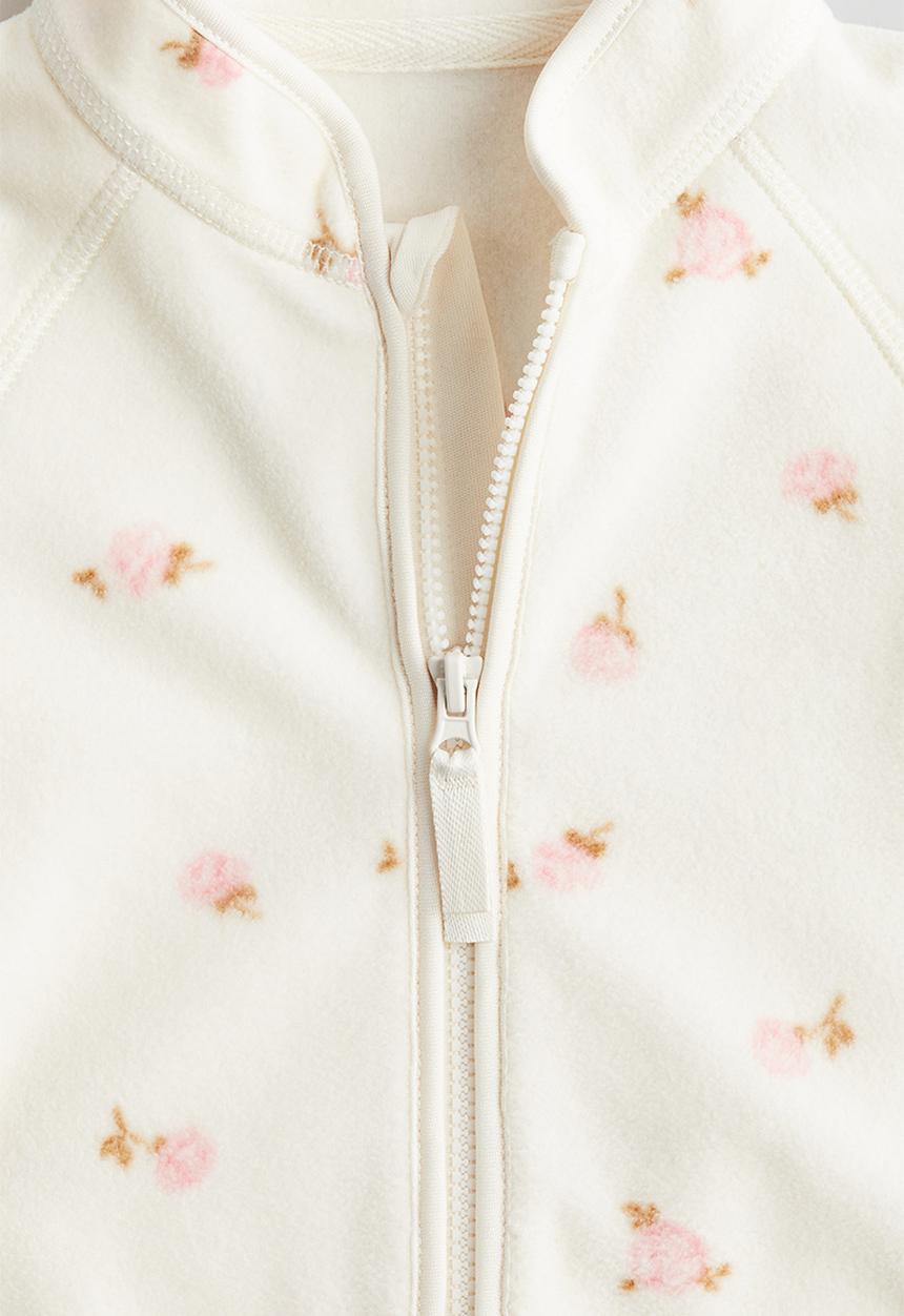 H&M - Fleece jacket - cream floral