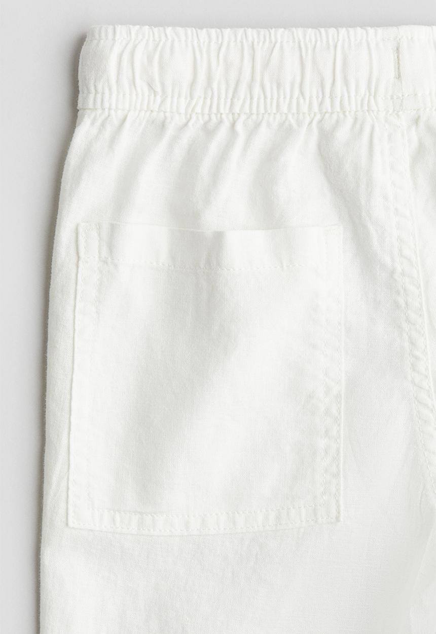 H&M - Linen-blend joggers - white