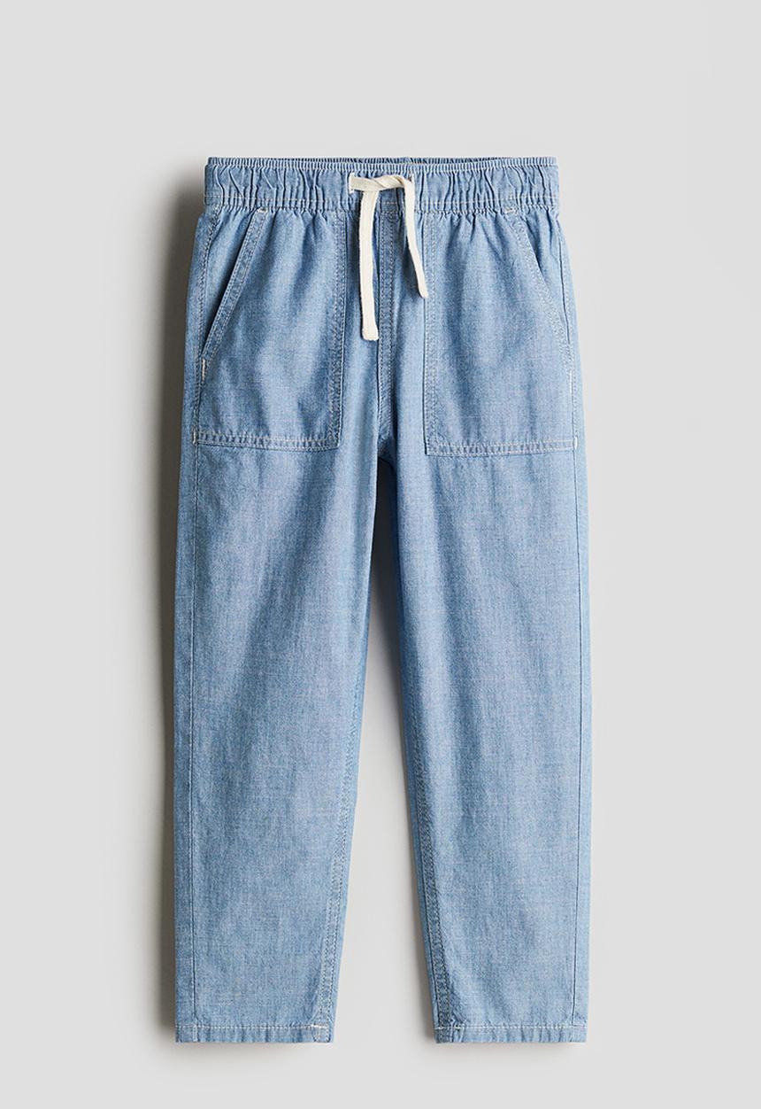 H&M - Linen-blend joggers - blue