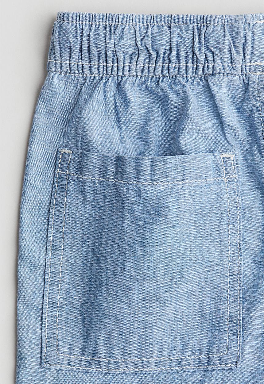 H&M - Linen-blend joggers - blue