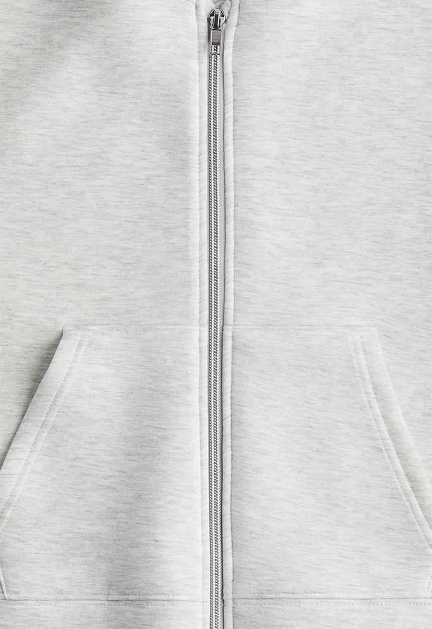 H&M - Oversized scuba hoodie - light grey marl