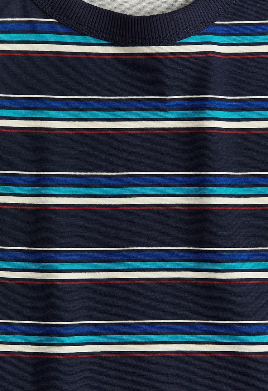 H&M - Long-sleeved t-shirt - navy blue striped