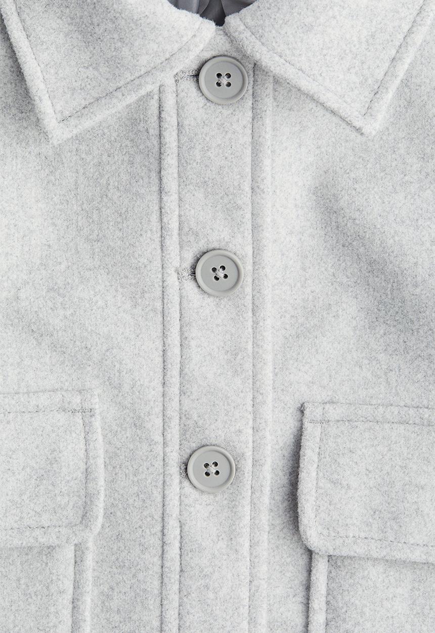 H&M - Felted shacket - light grey