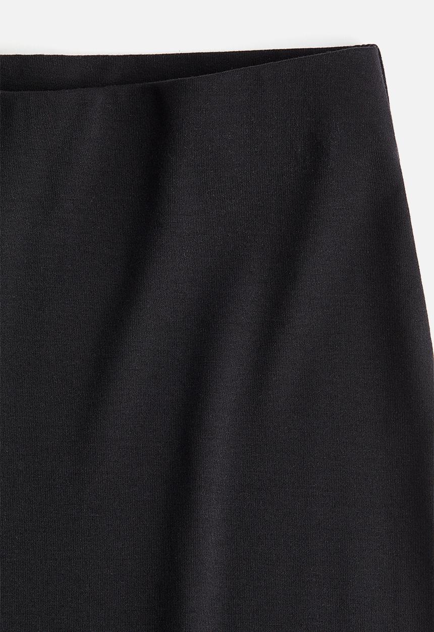 H&M - Wide jersey trousers - black