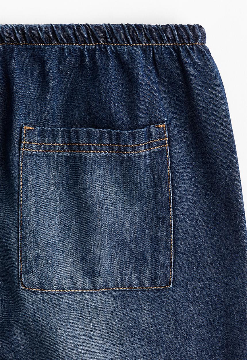 H&M - Denim drawstring trousers - denim blue