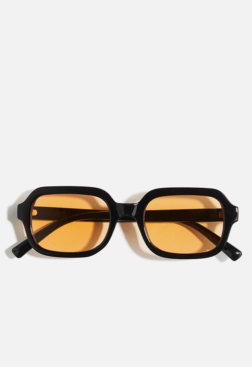 H&M - Rectangular sunglasses - black & yellow