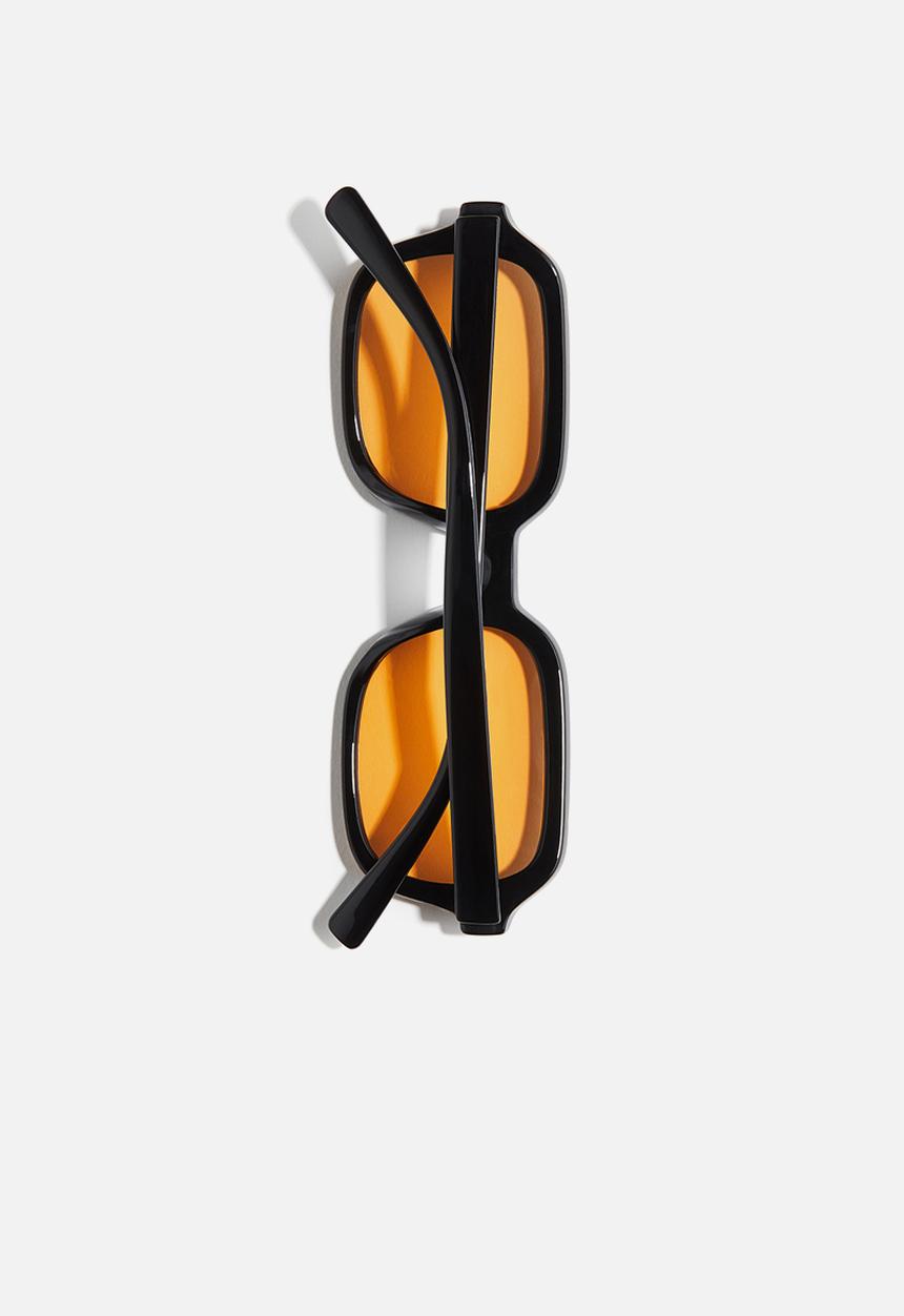 H&M - Rectangular sunglasses - black & yellow