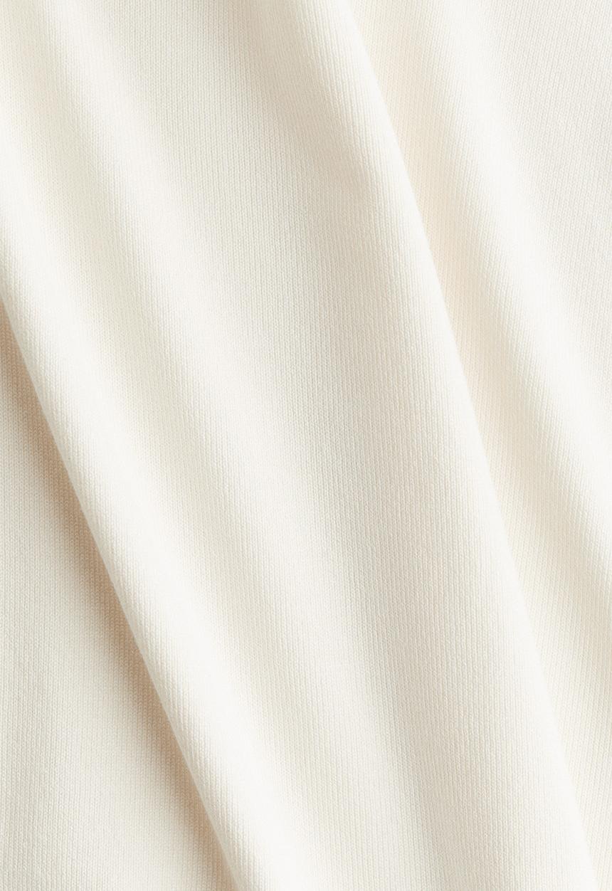 H&M - Fine-knit T-shirt - cream