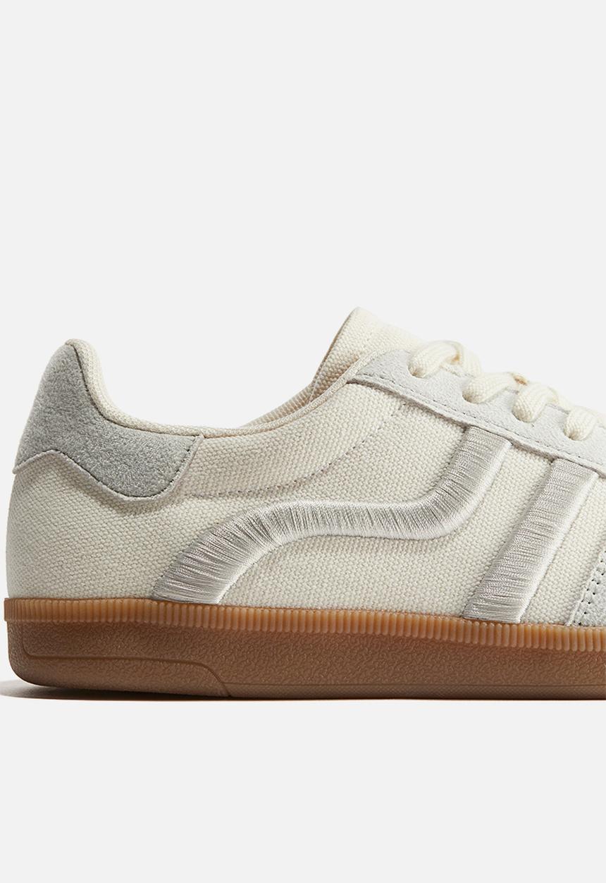 H&M - Trainers - cream & light grey