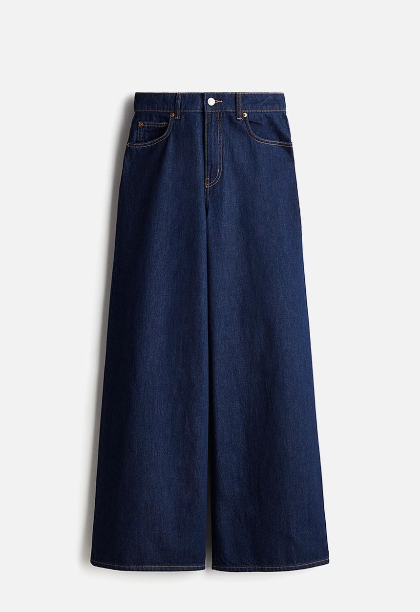 H&M - Wide high jeans - dark denim blue