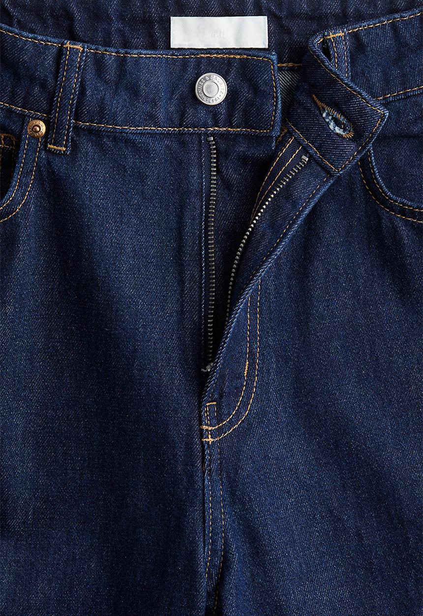 H&M - Wide high jeans - dark denim blue