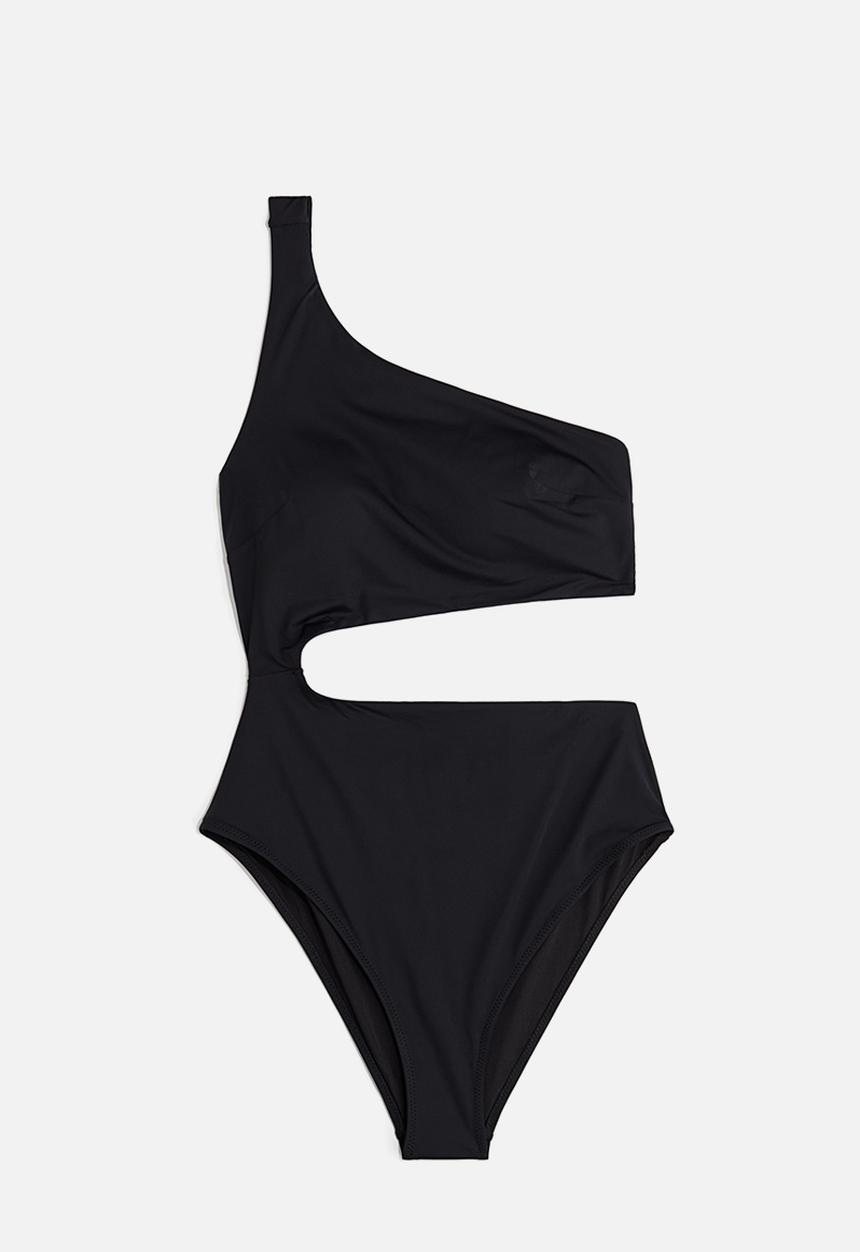 H&M - Padded-cup high leg swimsuit - black