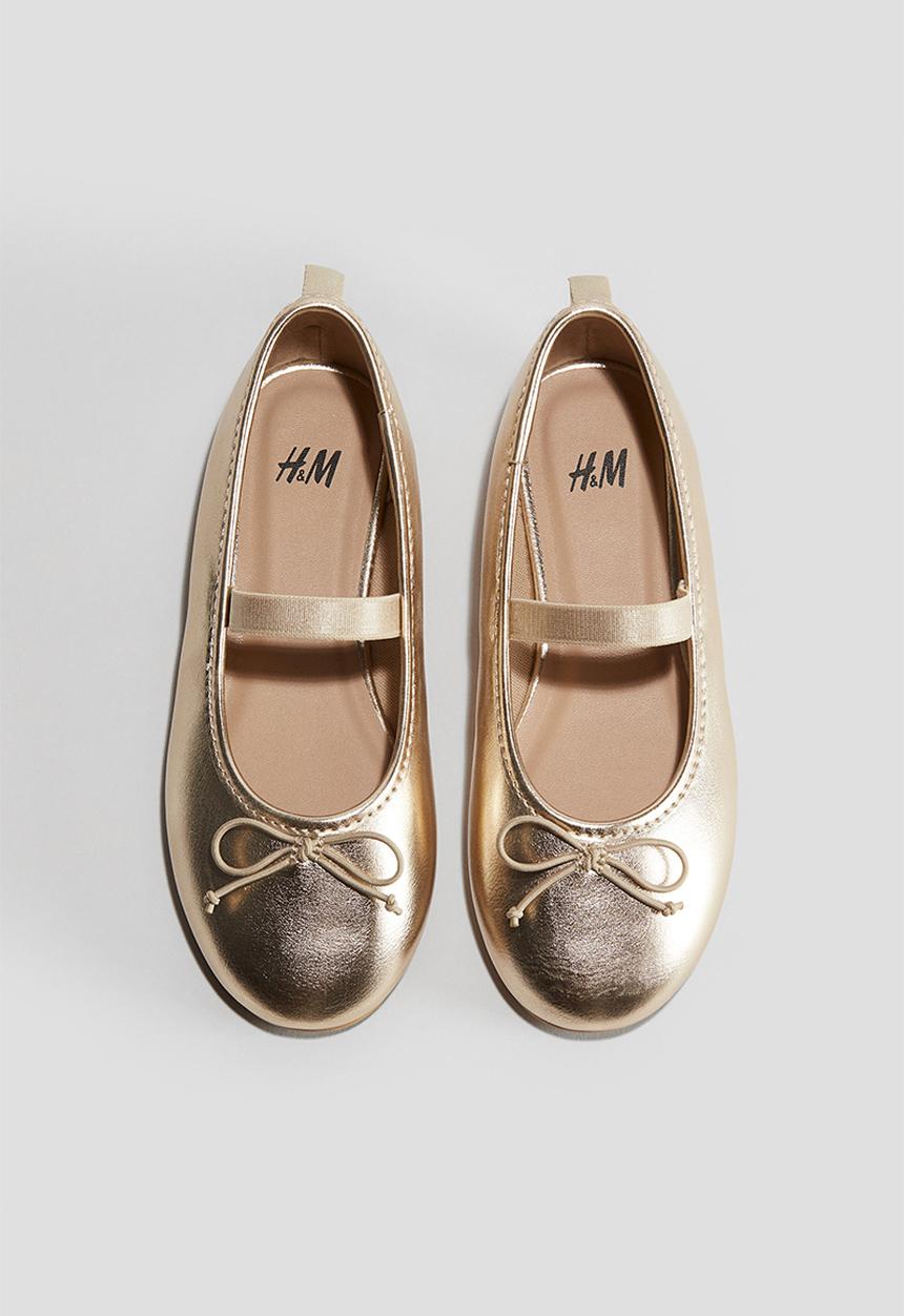 H&M - Ballet pumps - gold-coloured