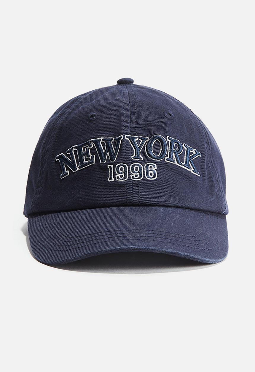 H&M - Embroidered cap - dark blue new york