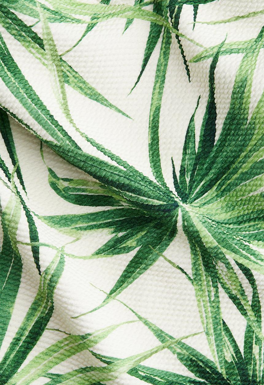H&M - Padded-cup bandeau swimsuit - green