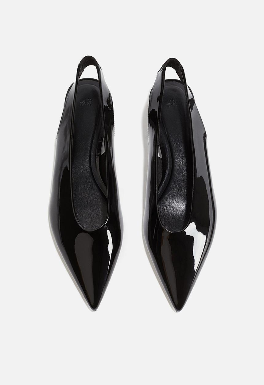 H&M - Pointed slingbacks - black