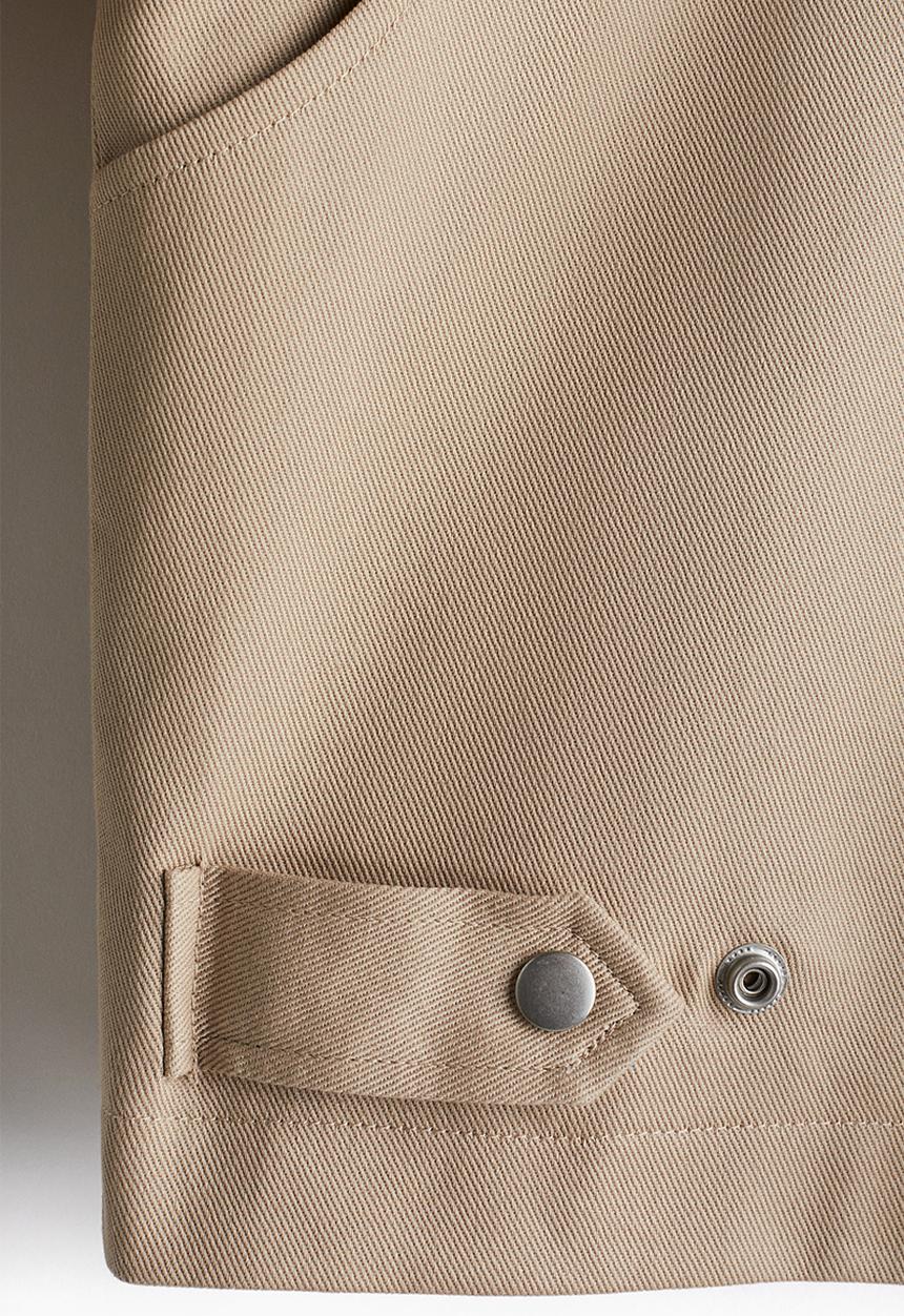 H&M - Coated-collar twill jacket - beige