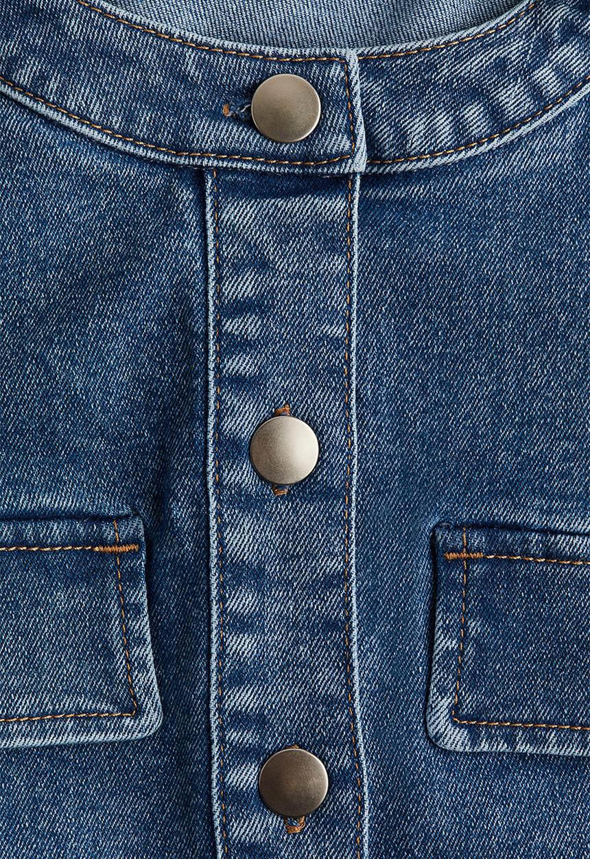 H&M - Cropped denim top - light denim blue