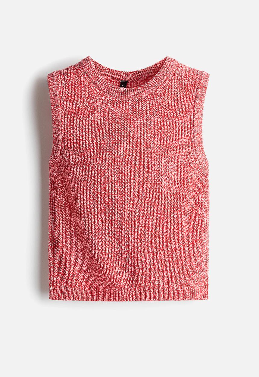 H&M - Sweater vest - red marl