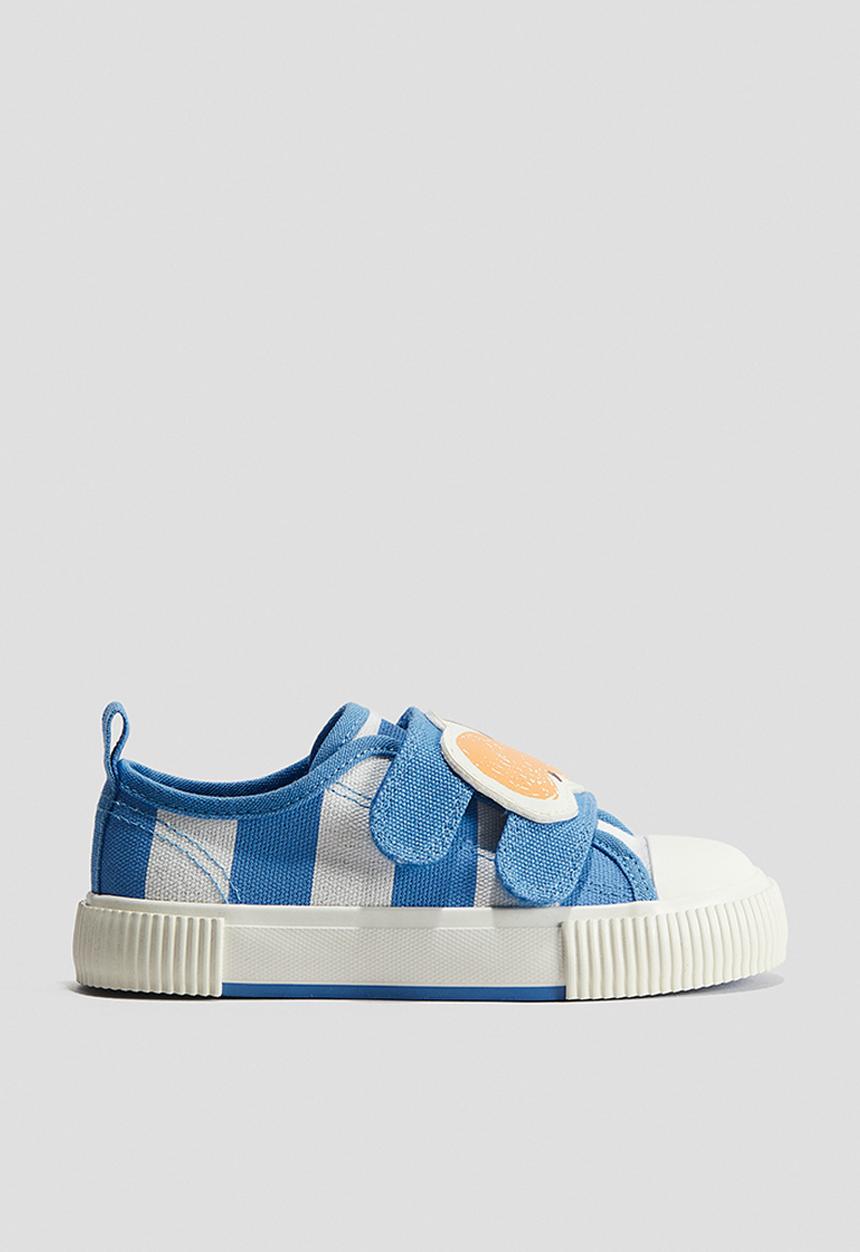 H&M - Cotton canvas trainers - blue it's a good day
