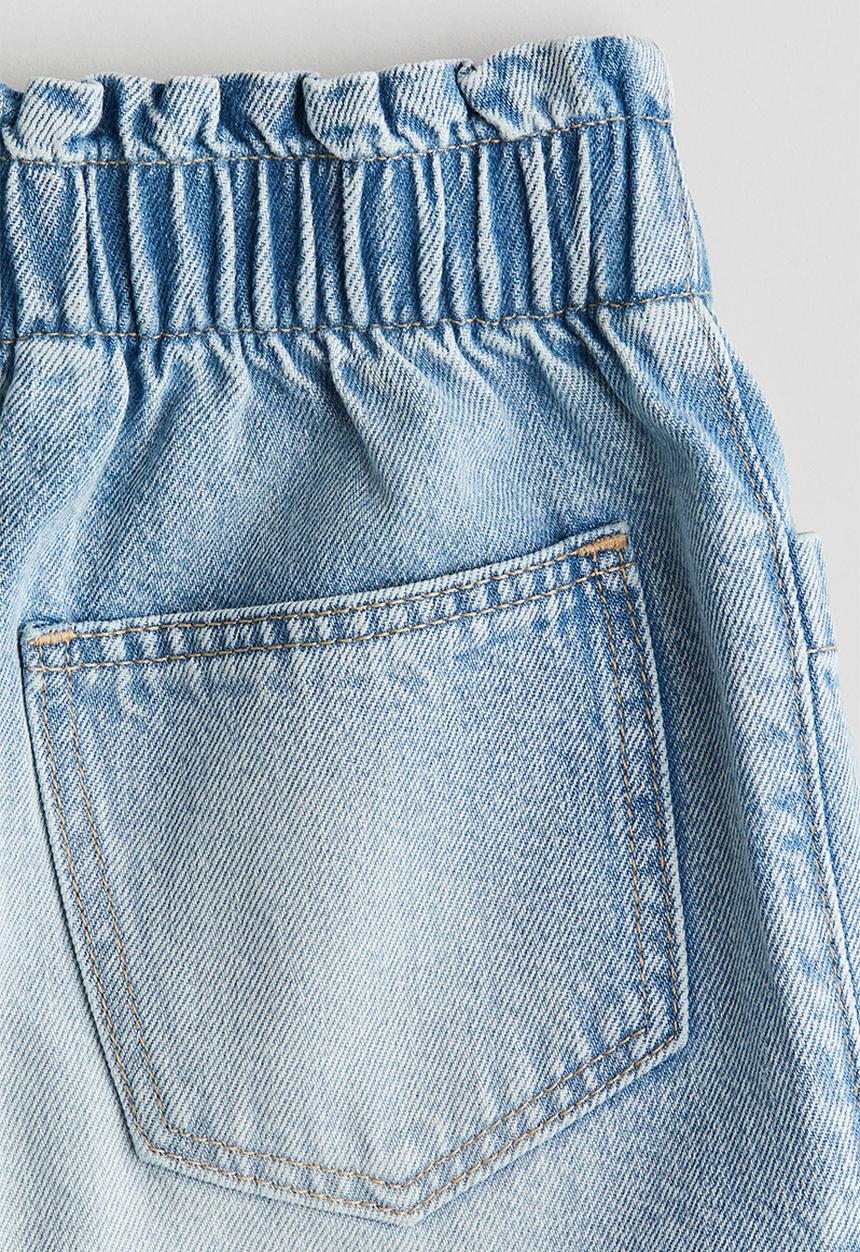 H&M - Paper bag shorts - denim blue
