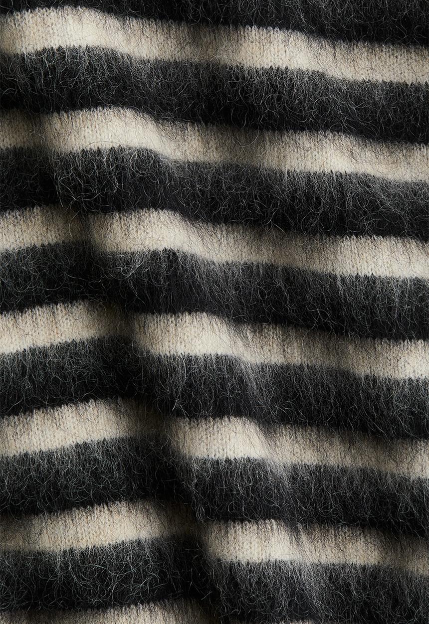 H&M - Oversized mohair-blend jumper - black striped