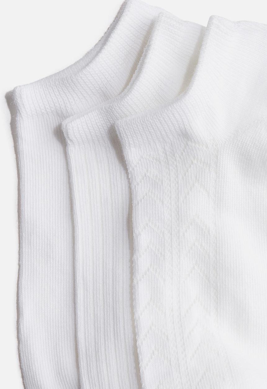 H&M - 7-pack shaftless socks - white