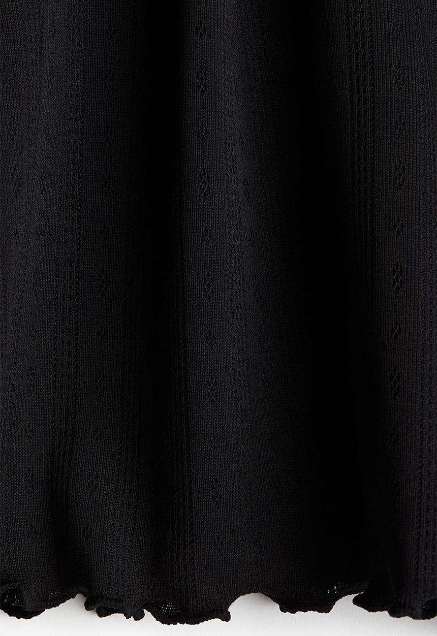 H&M - Overlock-detail T-shirt - black