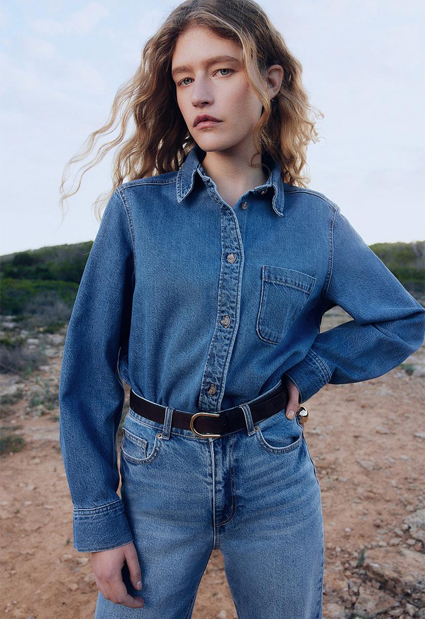 H&M - Denim shirt - denim blue