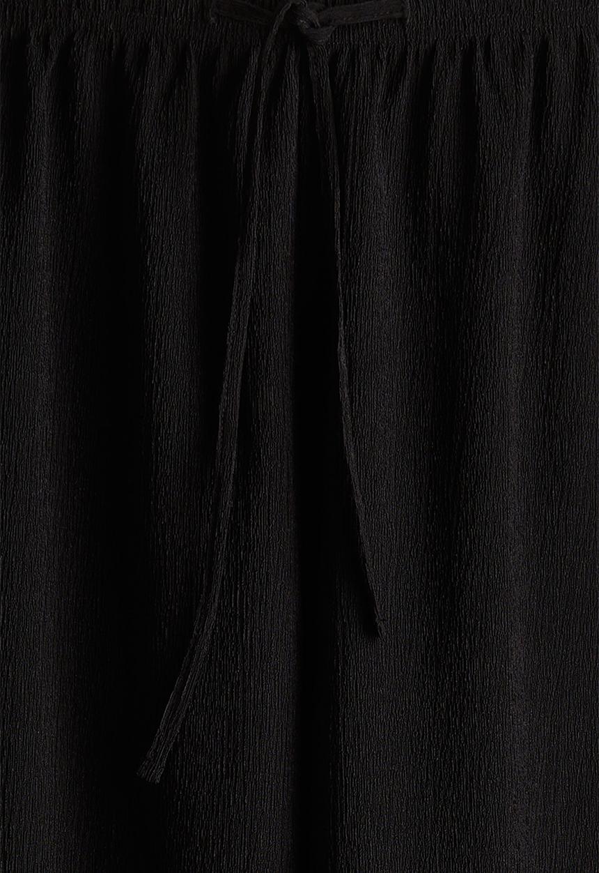 H&M - Textured jersey drawstring trousers - black