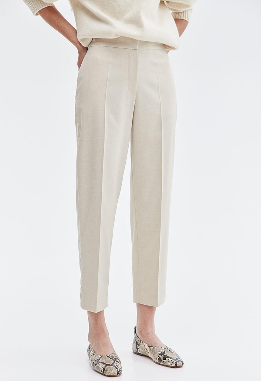 H&M - Ankle-length cigarette trousers - light beige