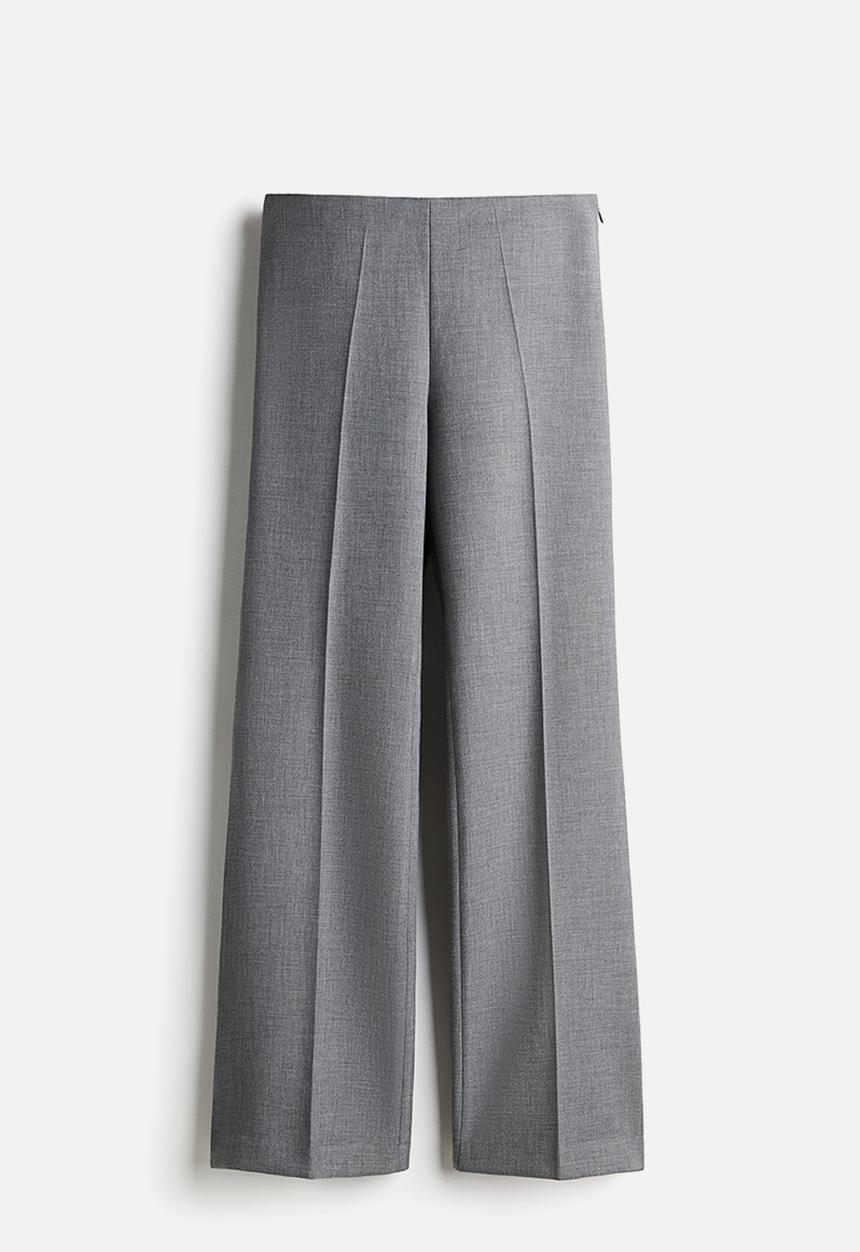 H&M - Flared crease-leg trousers - grey